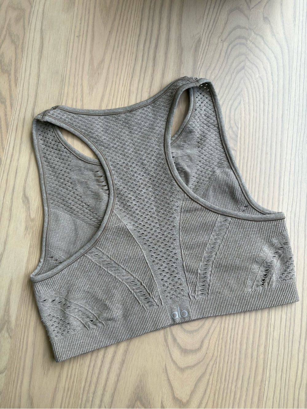 Alo yoga Seamless Racerback Bralette in Taupe by